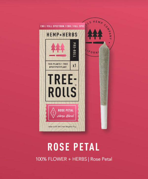 Tree Rolls CBD Hemp Pre-rolls Rose Petal